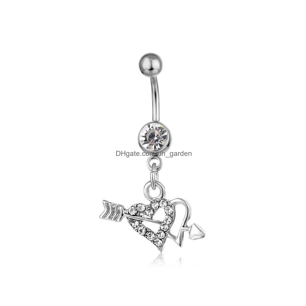 d0361 2 colors body piercing jewelry belly button navel rings dangle