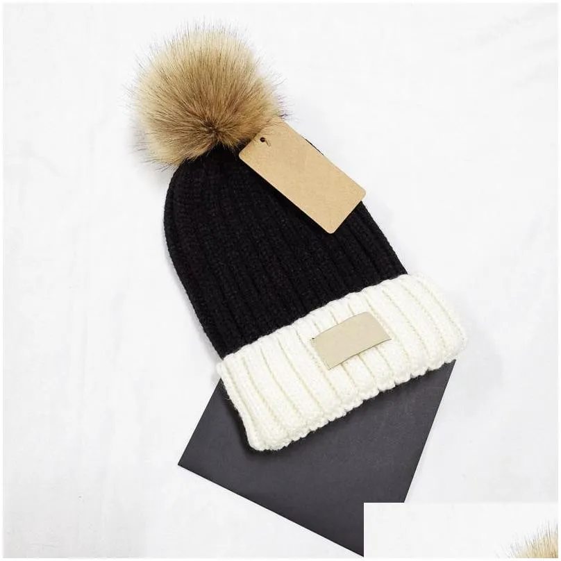 fashion mens designers hats bonnet winter beanie knitted wool hat plus velvet cap skullies thicker mask fringe cute beanies
