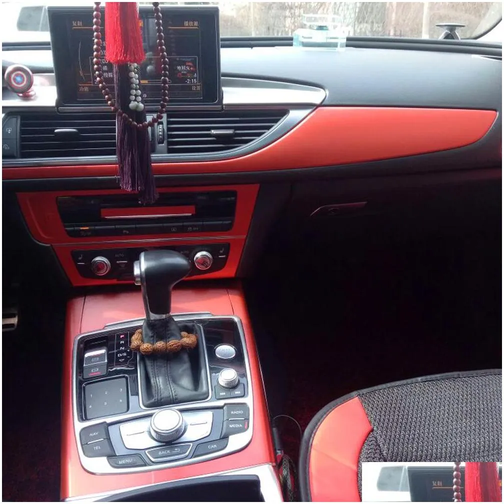car interior center console color change carbon fiber molding sticker decals for audi a6 c7 20122018