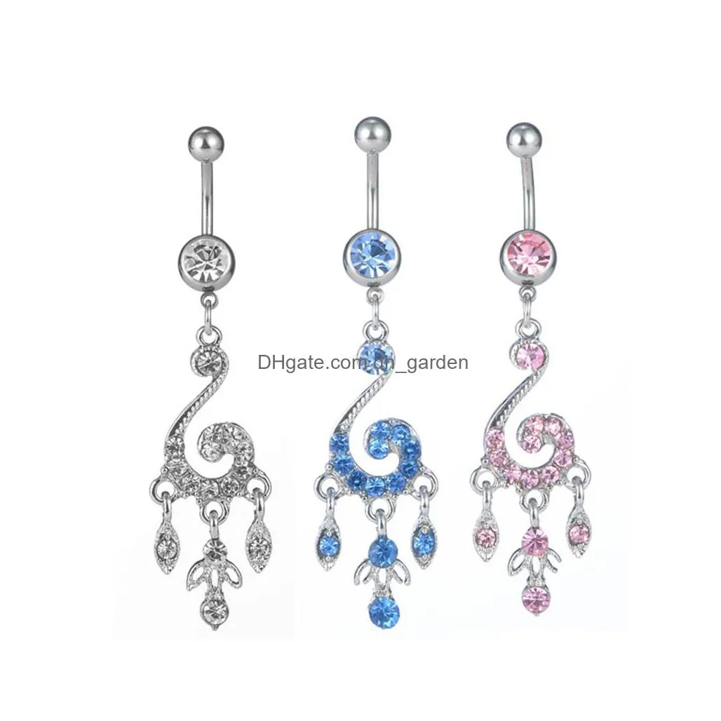 d0797 belly navel button ring mix colors