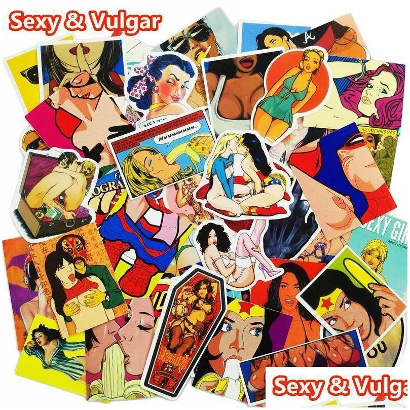 51 pcs mixed sexy and vulgar stickers for ps4 ps5 luggage laptop car styling waterproof cool sticker bike trunk guitar decals