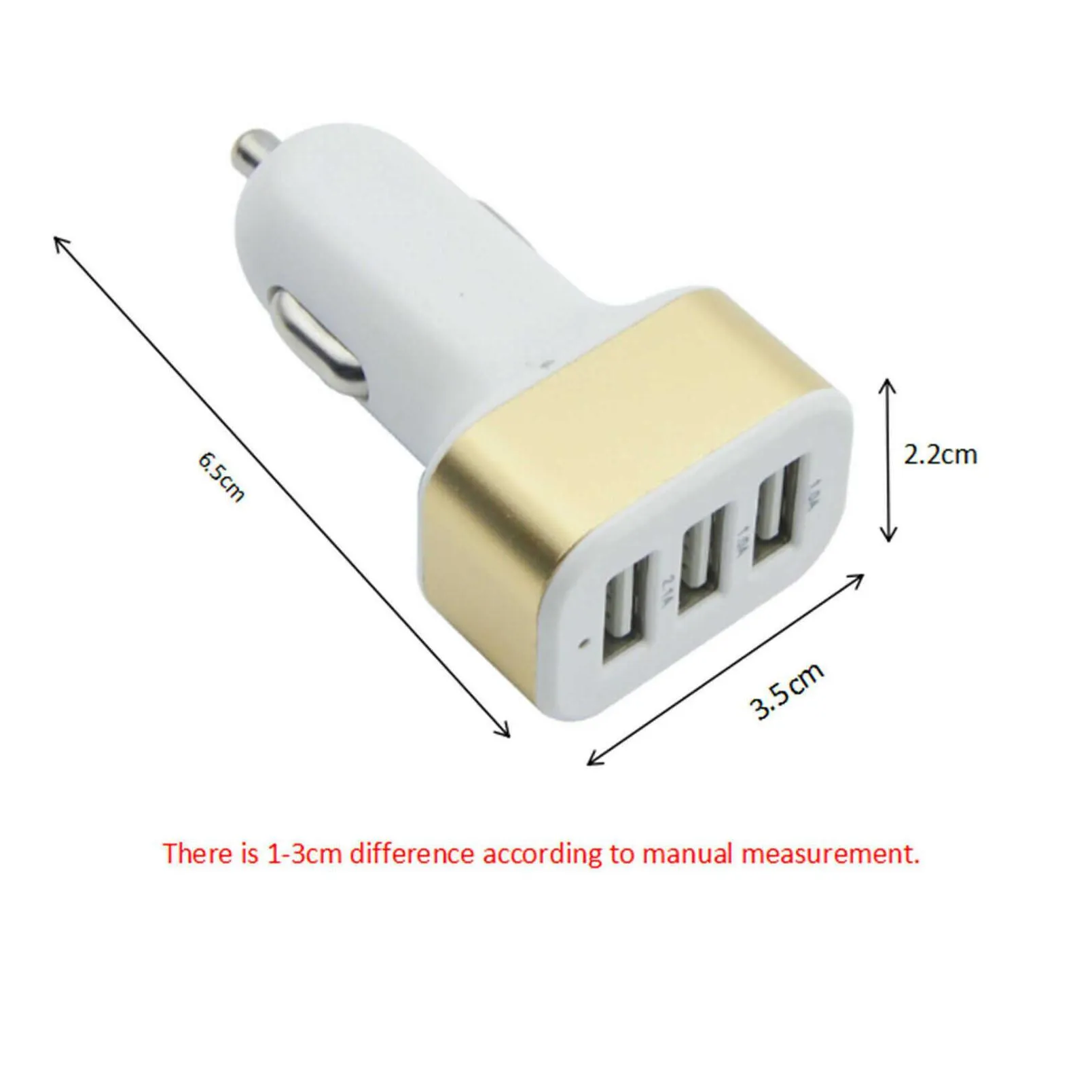 usb car  5v triple usb 3 port car  driving adapter power bank for universal phone 3 port phone  adapter arrive