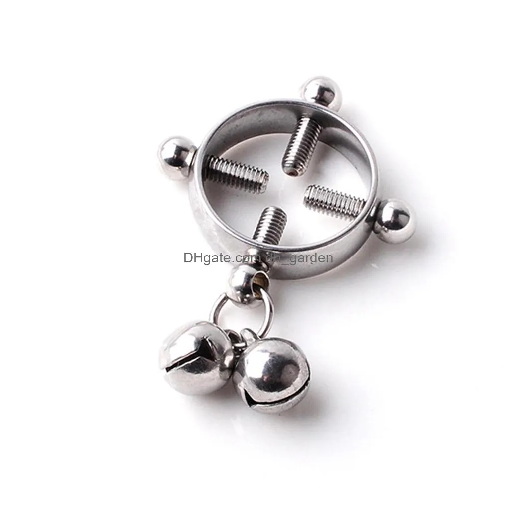 d0972 silver color nipple ring nopiercing