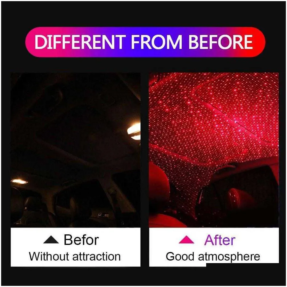 auto atmosphere light car interior led laser lighting sound voice remote control star sky light roof ceiling lamp decoration