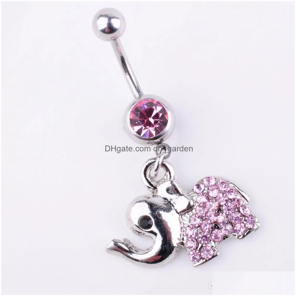 d07221 2 colors new dangle belly button rings body piercing navel rings stainless