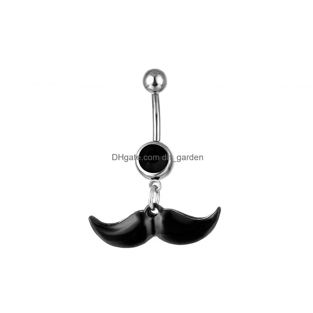 d0189 clear elephant belly navel button ring