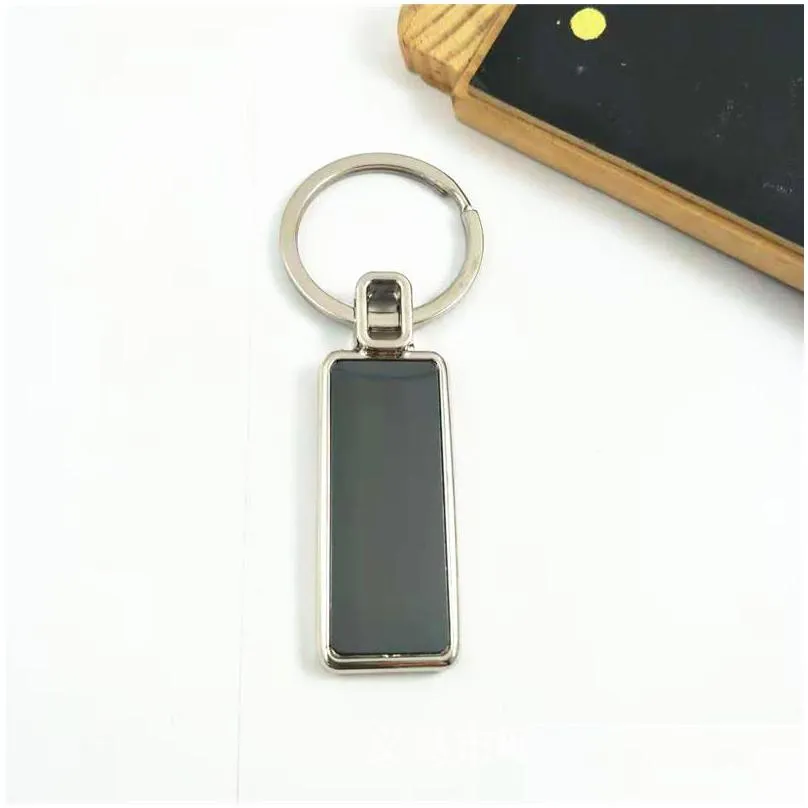 8 styles zinc alloy blank keychain car key chain pendant creative party diy gift keyring