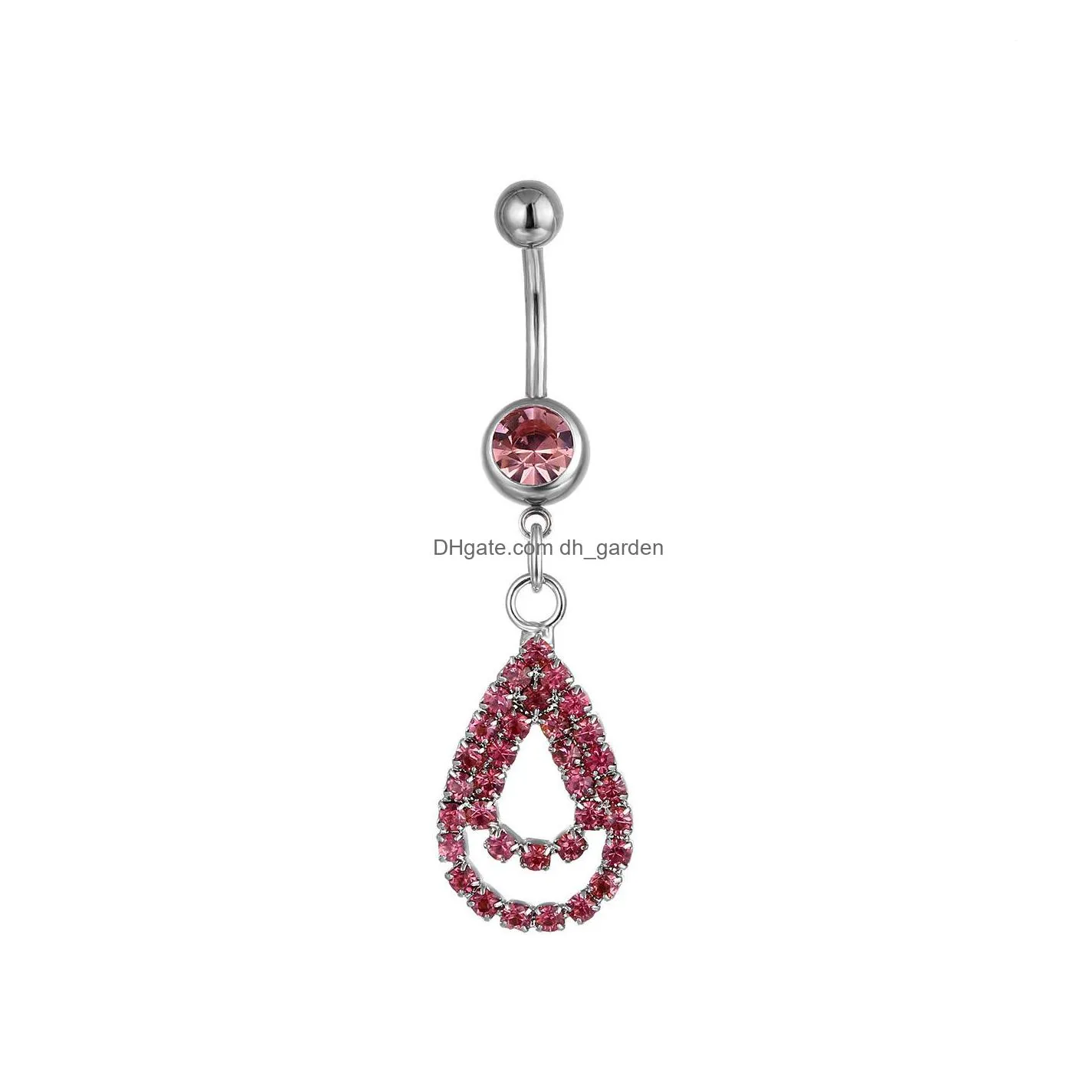 d0040 gem belly navel button ring mix colors