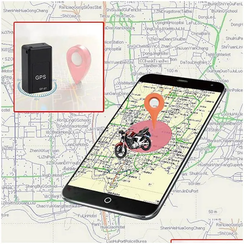  gf07 gsm gprs mini car magnetic gps antilost recording realtime tracking device locator tracker support mini tf card