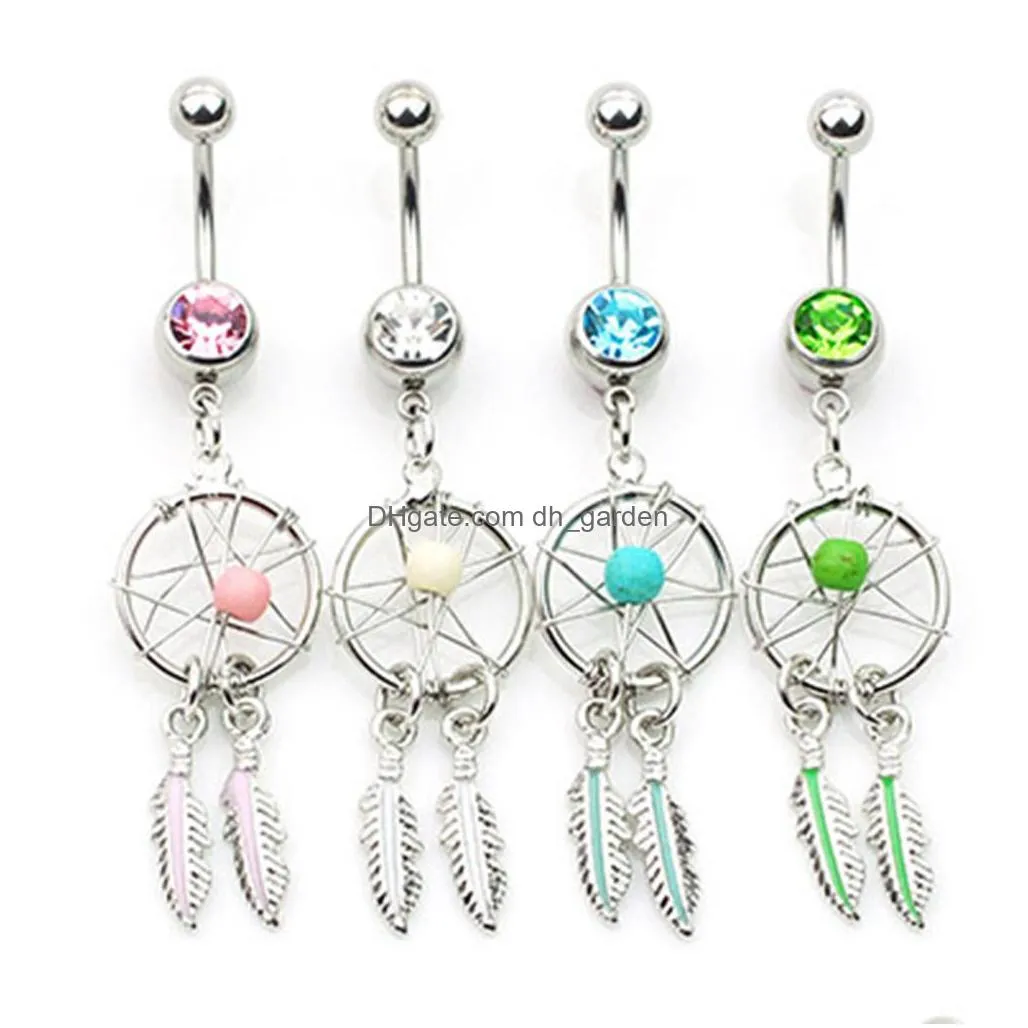 d0759 baby style aqua.color belly navel button ring