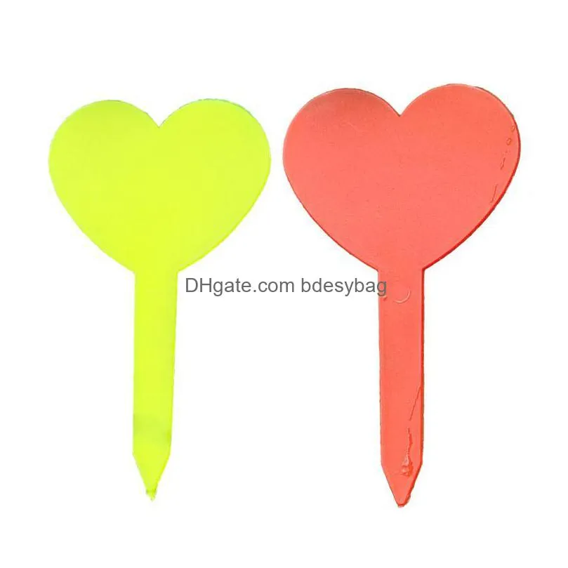 other garden supplies plastic plant label 200pcs heart shape tag reusable marker outdoor sign for potted flowers vegetables