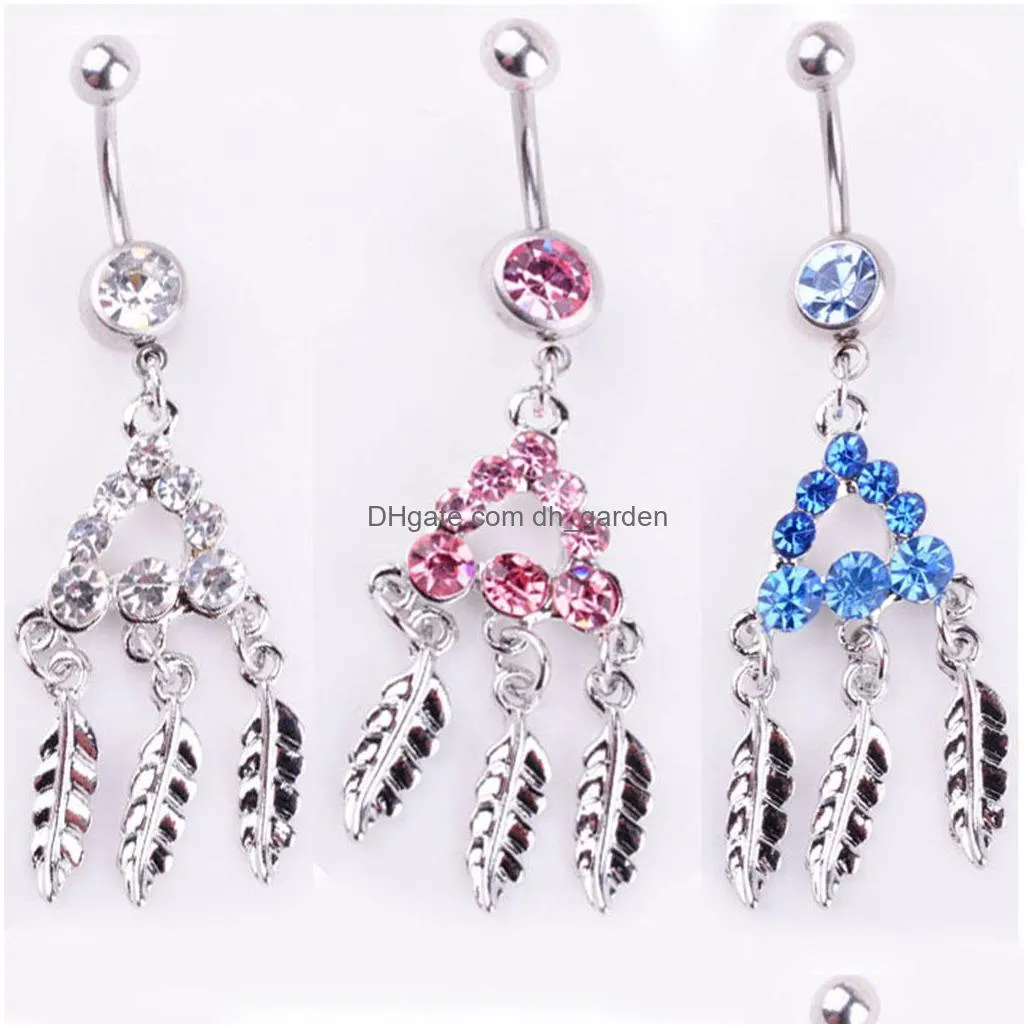 d0679 hear mix color belly navel button ring