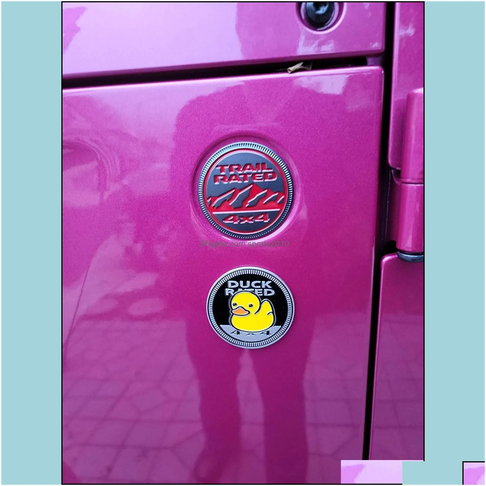 car stickers duck rated metal motive badge specifically designed for the jeep wrangler or cherokee drop delivery 2022 mobiles motorcy