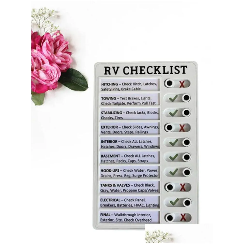  portable rv checklist note board removable chores reusable creative note pad for home camping traveling elder care checklist