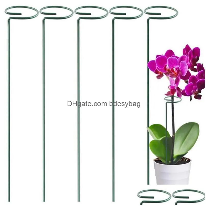 other garden supplies 5pcs plant climbing support iron pole flower stake tools orchid tomato fixing rod