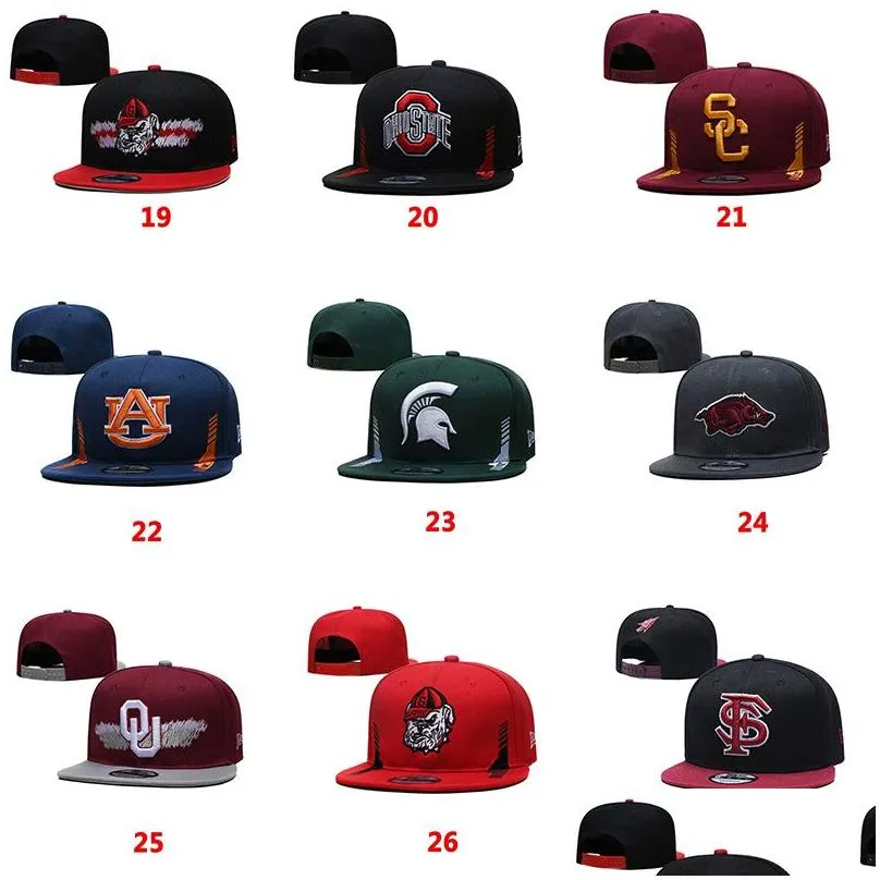 new ncaa snapback hat sun protection hats embroidered peaked cap