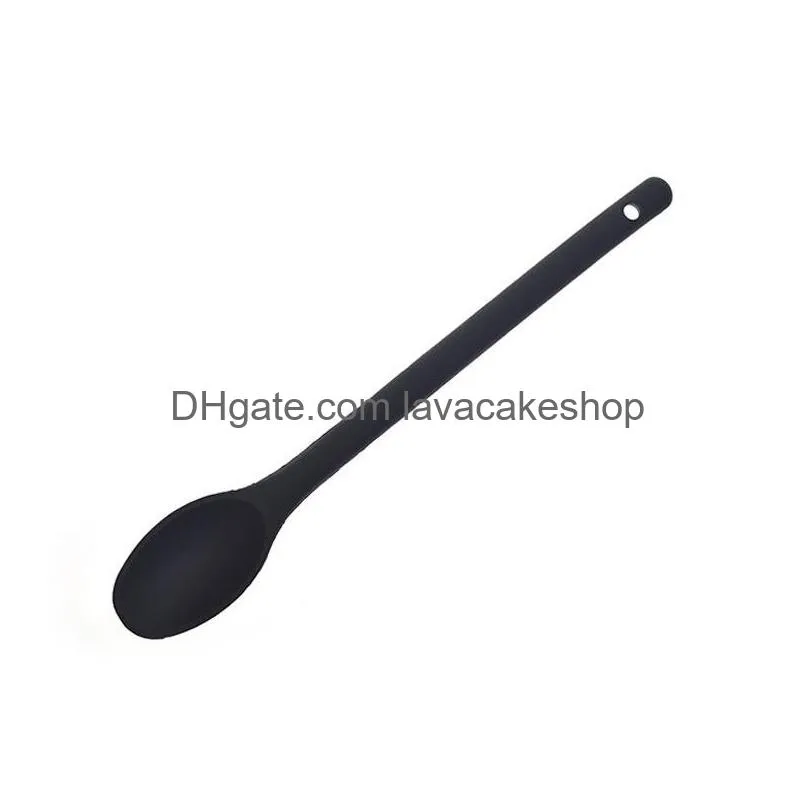 silicone nonstick pan spoon extended handle spoon cookingspoon salad spoons is denser and more