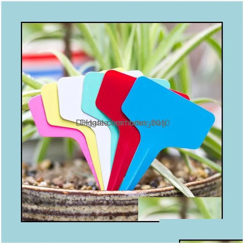 other garden supplies plant labels 100 pcs mticolor waterproof plastic tags ttype nursery 6 x10cm rra12500 drop delivery home patio l