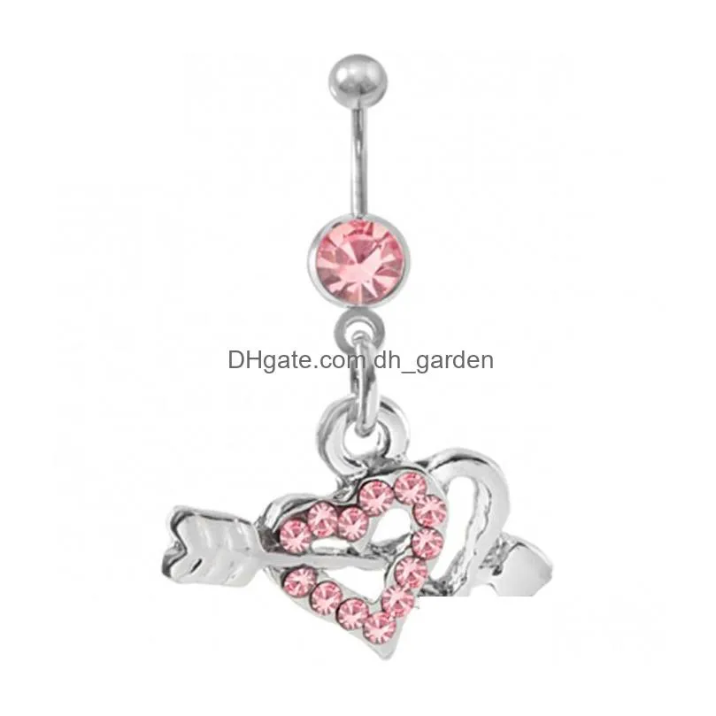 d0361 2 colors body piercing jewelry belly button navel rings dangle