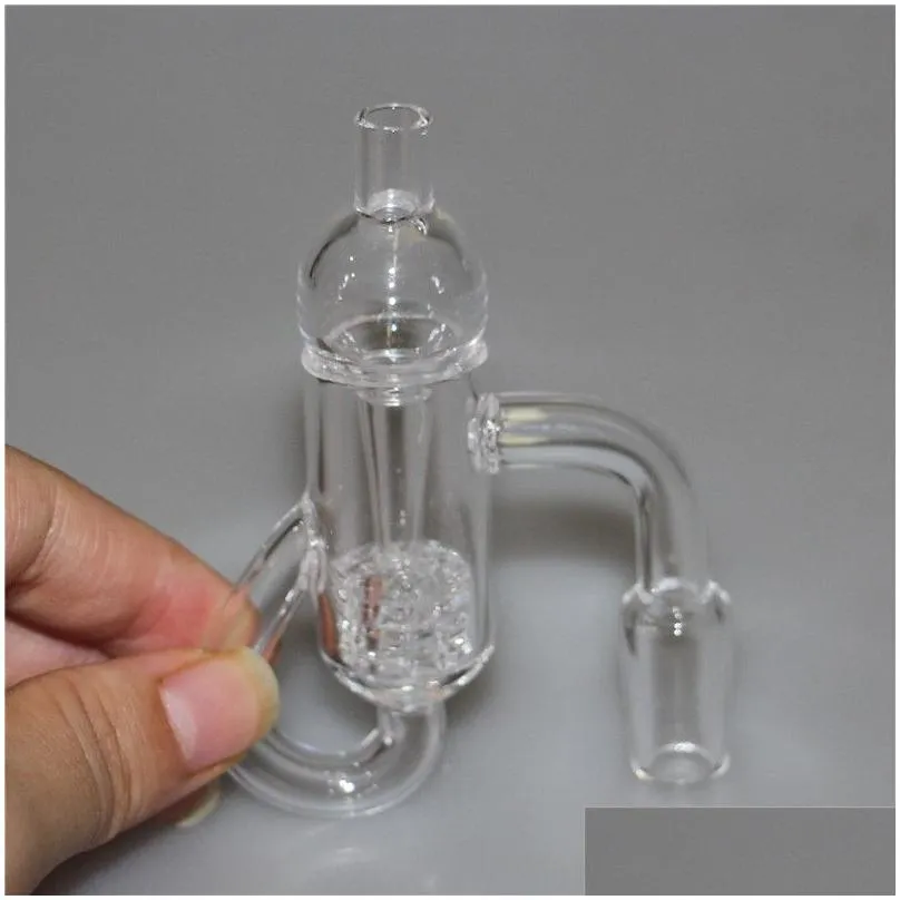 smoking set quartz diamond loop banger nail oil knot recycler carb cap dabber insert bowl 10mm 14mm 19mm male female for water pipes ash catcher dabber