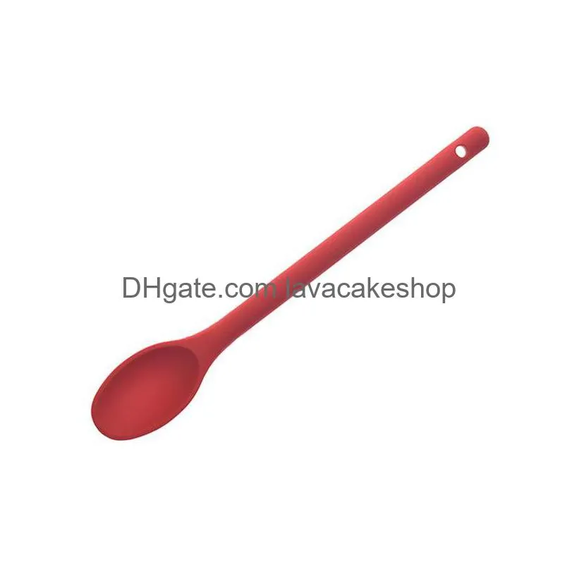 silicone nonstick pan spoon extended handle spoon cookingspoon salad spoons is denser and more