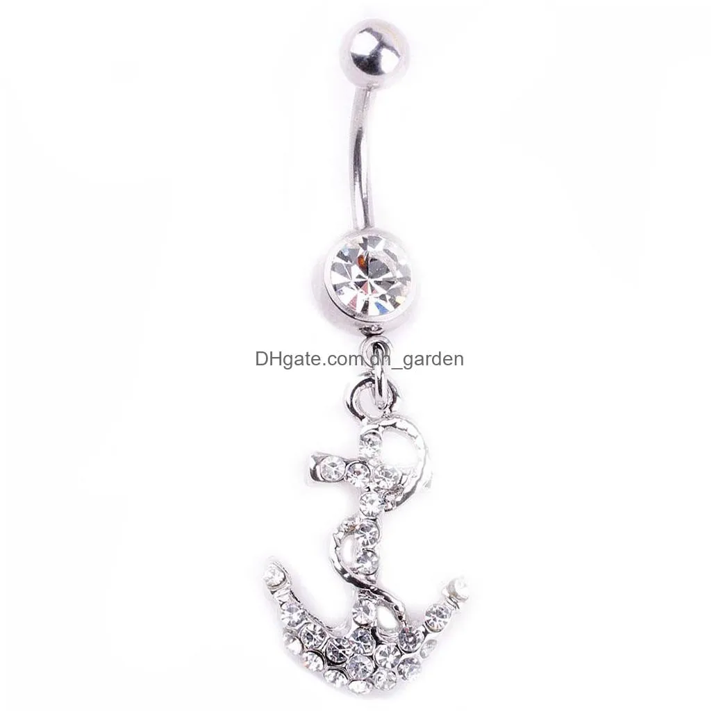 d0727 frog clear ab color belly navel button ring