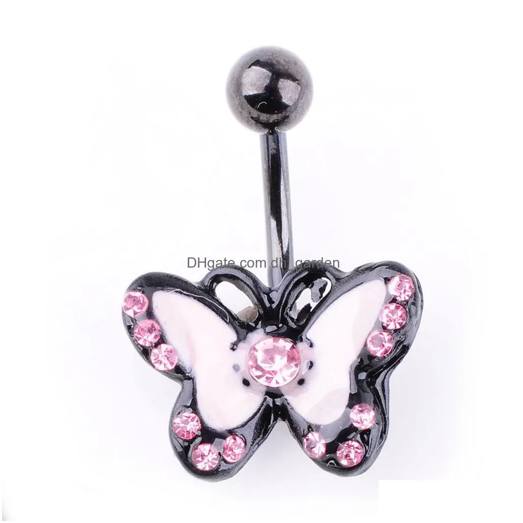 d0891 belly navel button ring multicolor