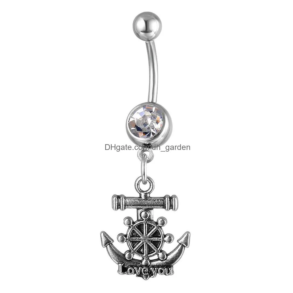 d0078 1 color clear color star belly ring nice style belly ring with piercing body jewlery navel belly ring body jewelry