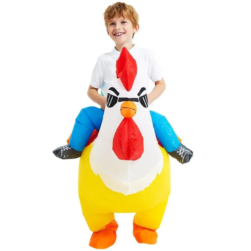 special occasions kids child inflatable rooster costume shark animal mascot anime dress suit halloween party cosplay costumes for boys girls
