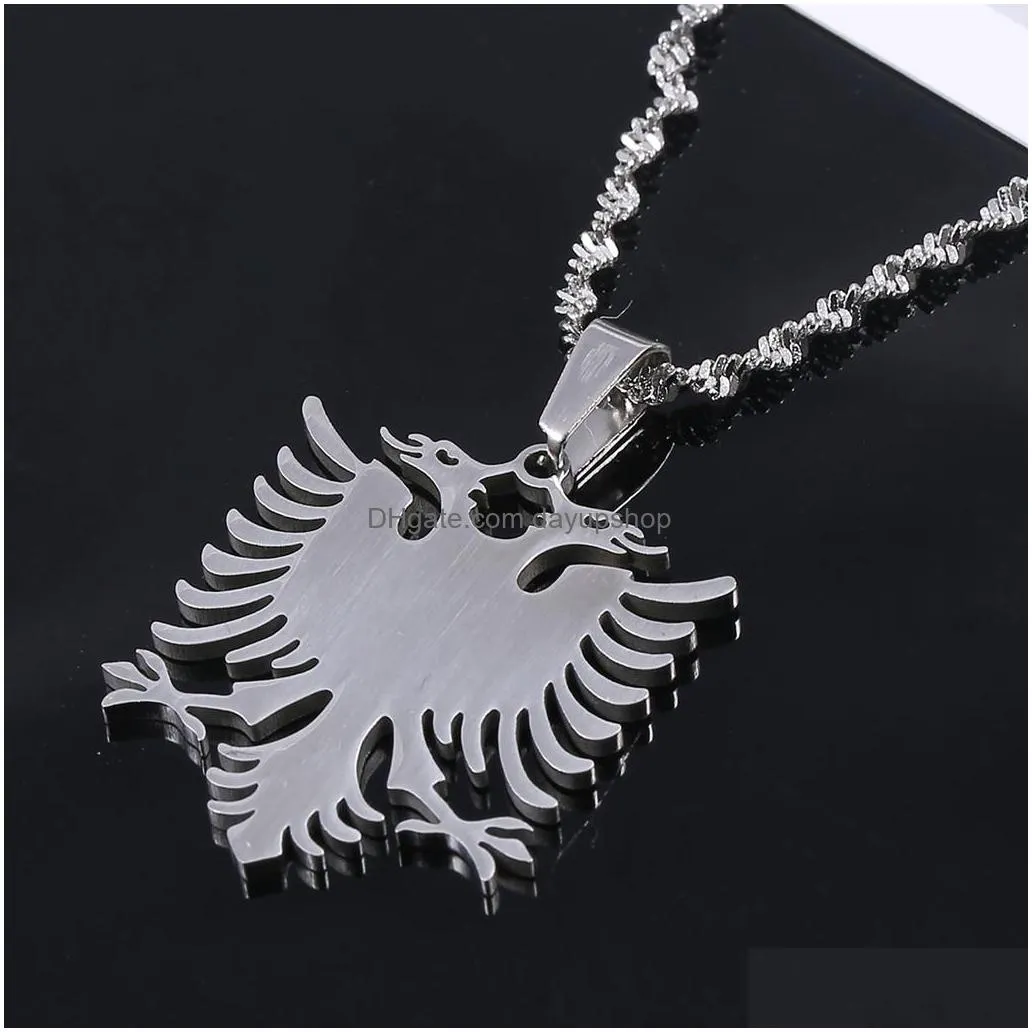 albania  pendant necklaces gold color stainless steel ethnic trendy jewelry gifts