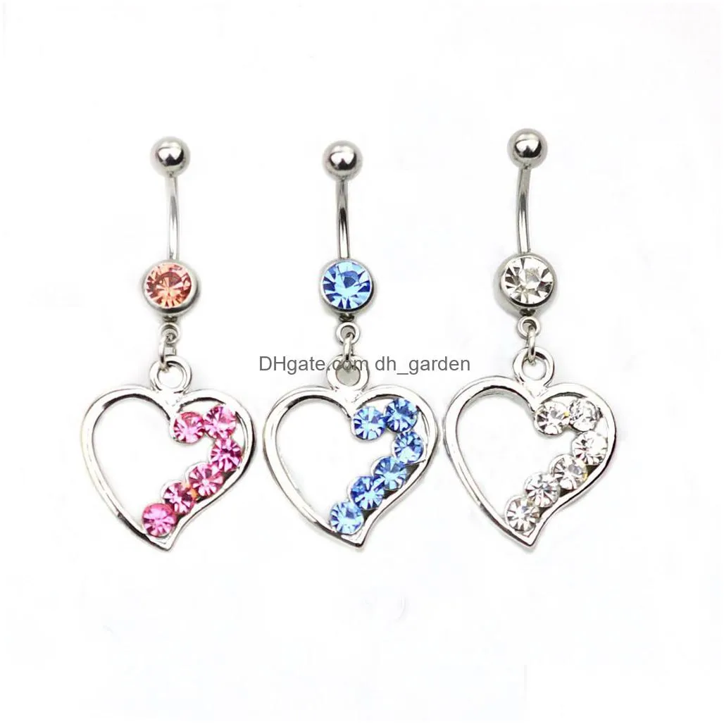 d0338 flower belly navel button ring mix colors