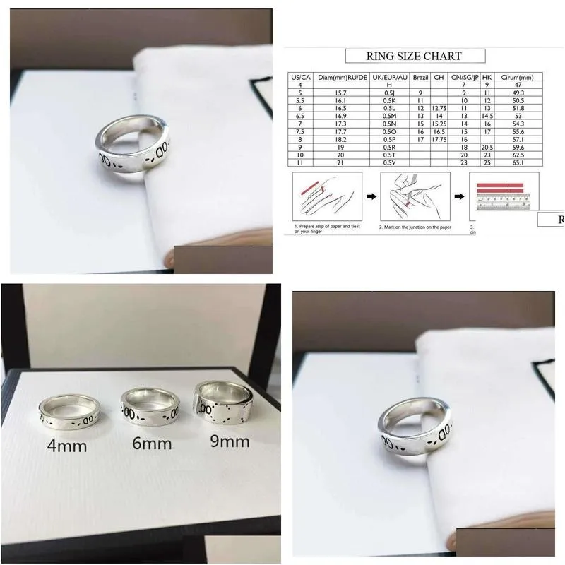 mens and womens skull ring head platinum plated silver titanium steel letter g designer classic fashion luxury jewelry does not fading