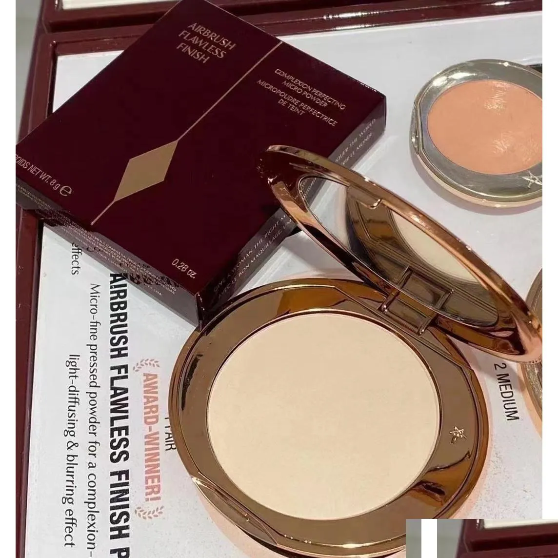 face powder top quality brand complexion perfecting micro airbrush flawless finish 8g fair medium 2 color makeup drop delivery health