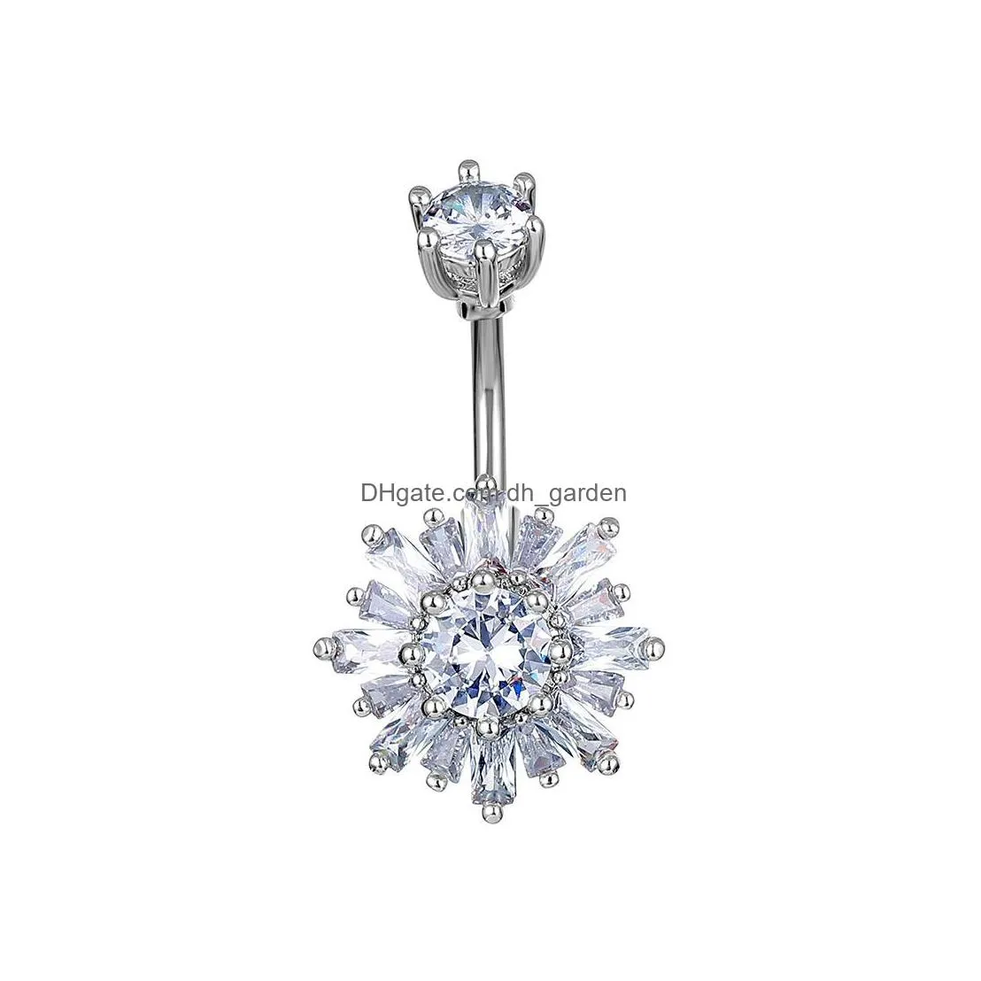 d0990 zircon stone belly navel stud mix styles