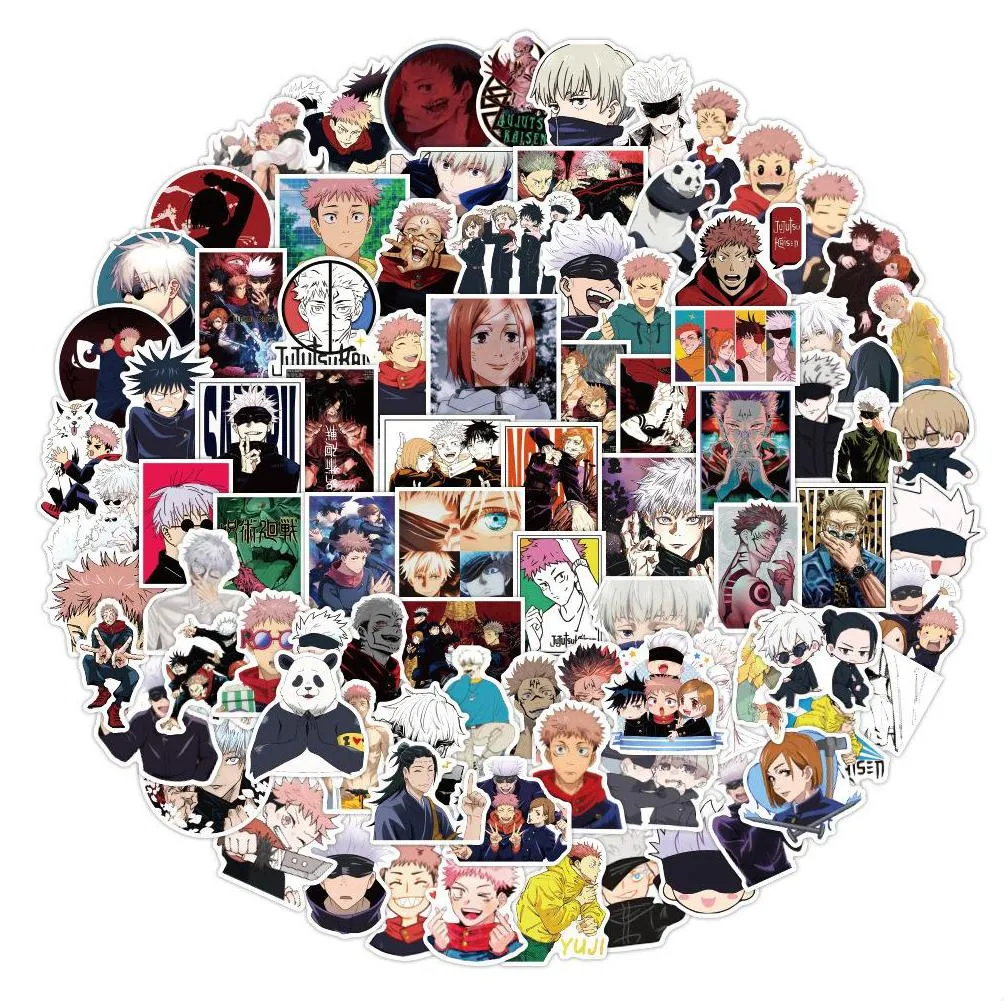  sexy 100pcs/pack anime collection demon slayer attack on  stickers graffiti laptop phone luggage scrapbook sticker decals