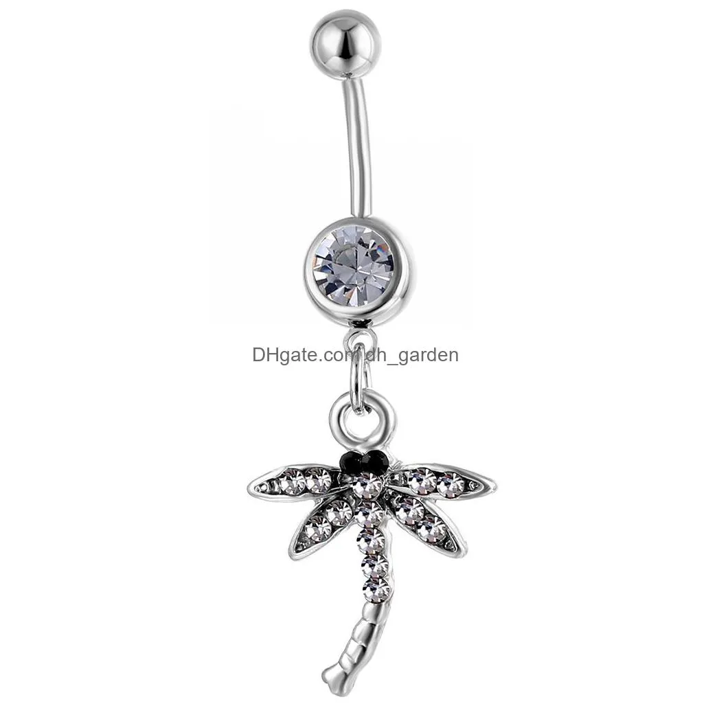 d0812 scissors navel button ring clear color
