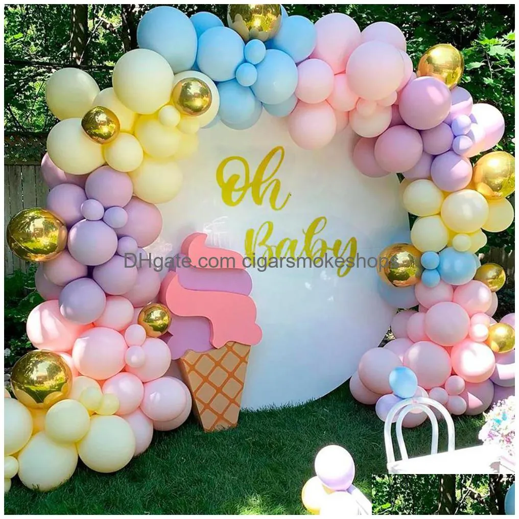 qifu macaron balloon garland arch kit wedding birthday baloon happy birthday party decor kids adult baby shower ballons globos 1027