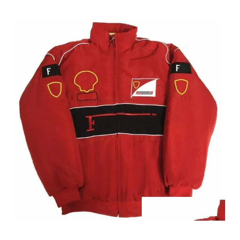 f1 formula 1 racing jacket full embroidered logo team cotton clothing spot sales