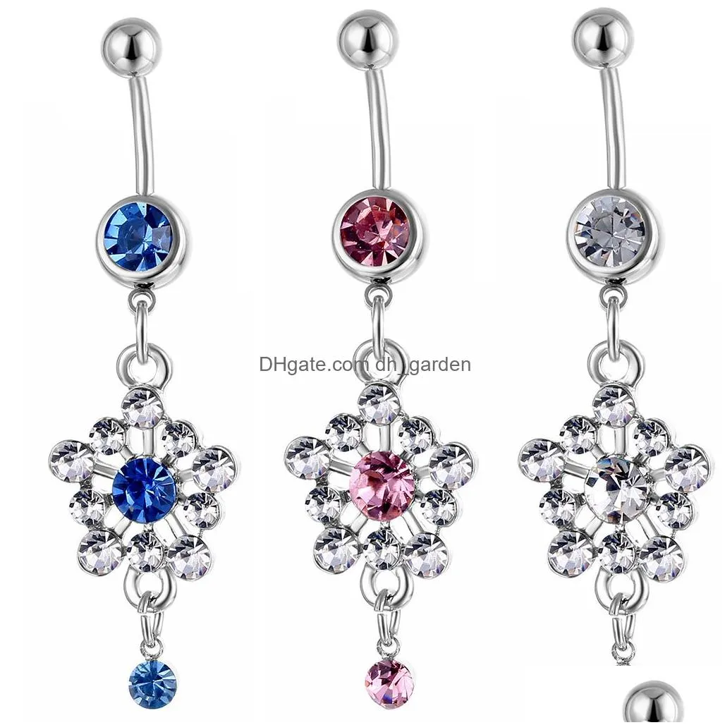 d0358 heart belly navel button ring clear color