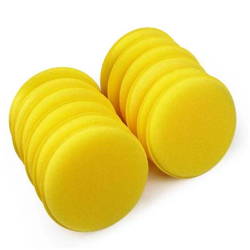 car set 12 pcs wash sponge car cleaning care tools yellow sponges car wax polishing washing tools h sqcmrb