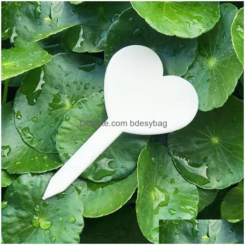 other garden supplies plastic plant label 200pcs heart shape tag reusable marker outdoor sign for potted flowers vegetables