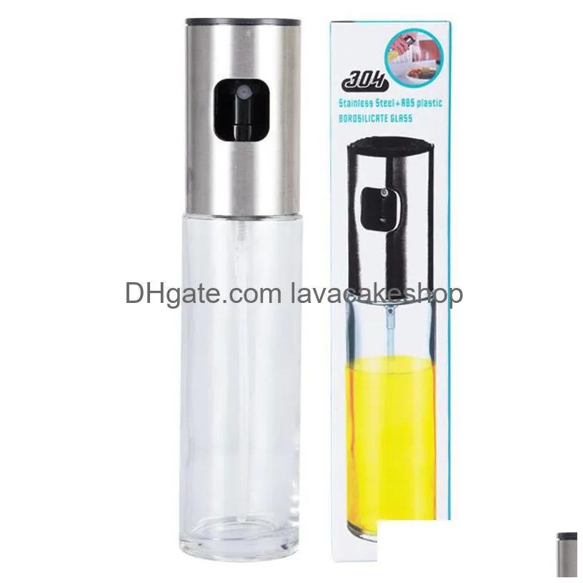 stainless steel oil spray bottle press oilbottle barbecue oilspray bottle glass sprays cooking utensils