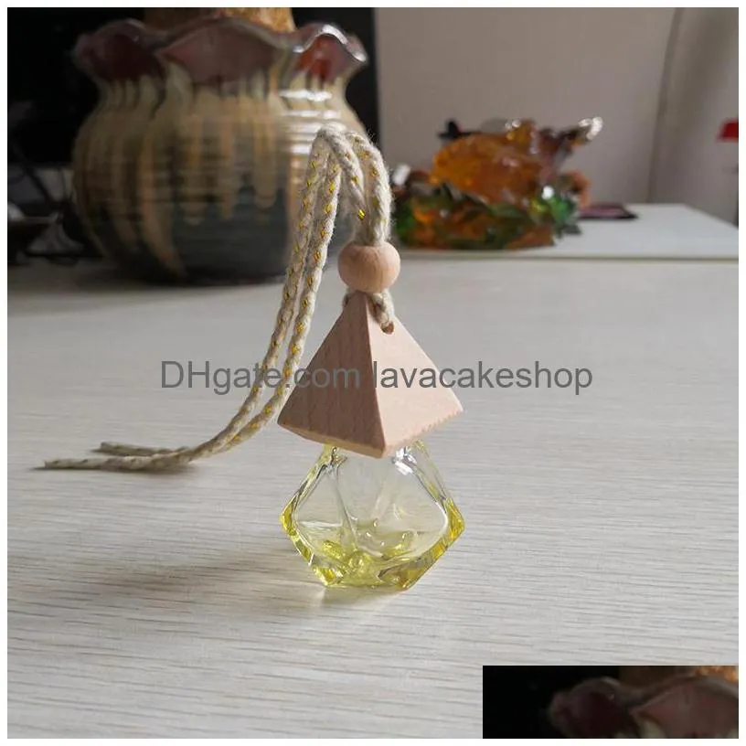 car perfume bottle pendant essential oil diffuser clothes accessories air freshener pendants empty glass bottle