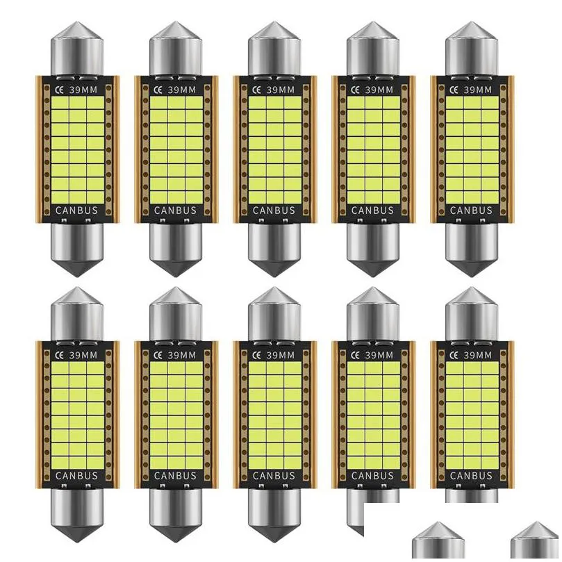 10pcs c5w c10w led bulbs canbus festoon31mm 36mm 39mm 41mm 2016 chip car interior dome light reading light 12v 24v error