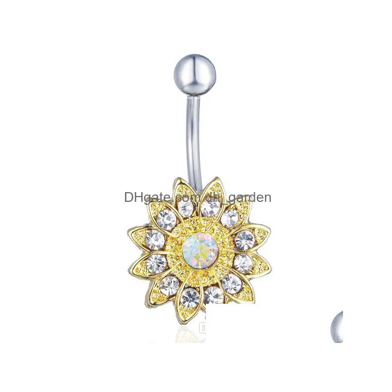 d0691 belly navel stud 14ga 16mm length