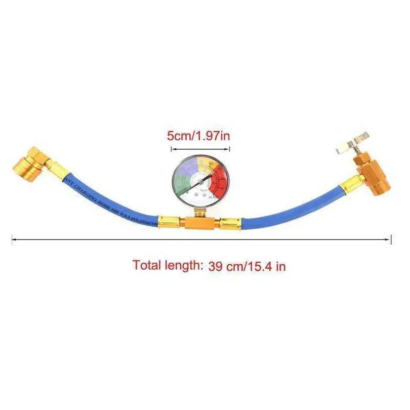  r134a car ac refrigerator loading snake kit loading snake with manometer a/c 1/2 recharge meten kit kan tap air conditioning