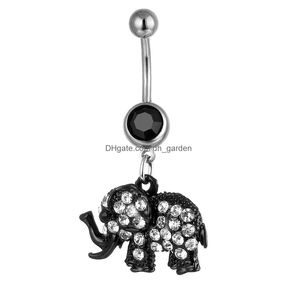 d0882 1 color the black skull belly ring piercing jewelry 14ga 10mm length 5/8 mm ball