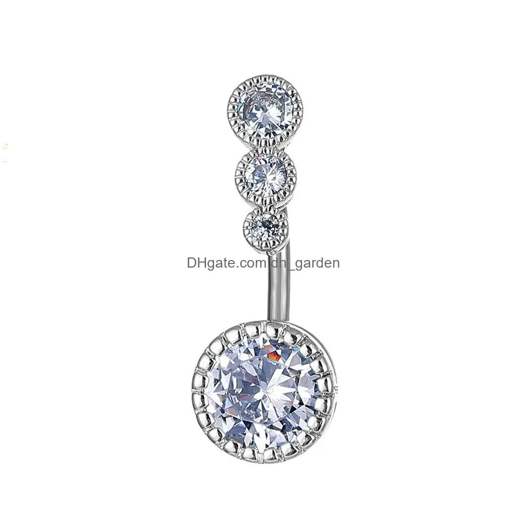 d0905 belly navel button ring clear color