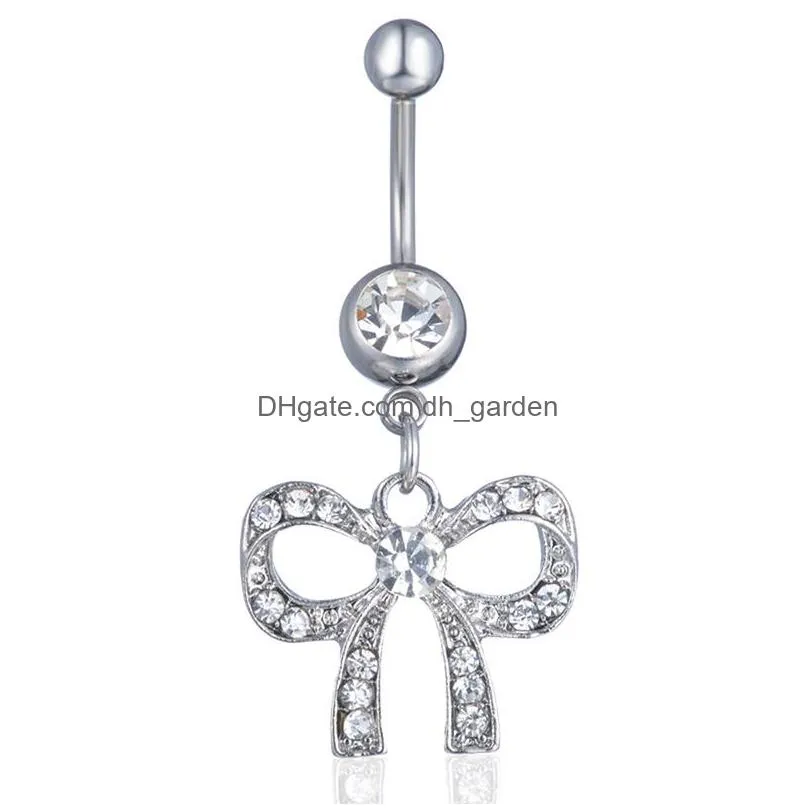 d0597 flower belly navel button ring mix colors