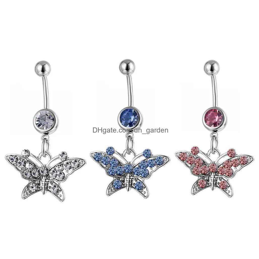 d0138 heart belly navel button rings mix colors